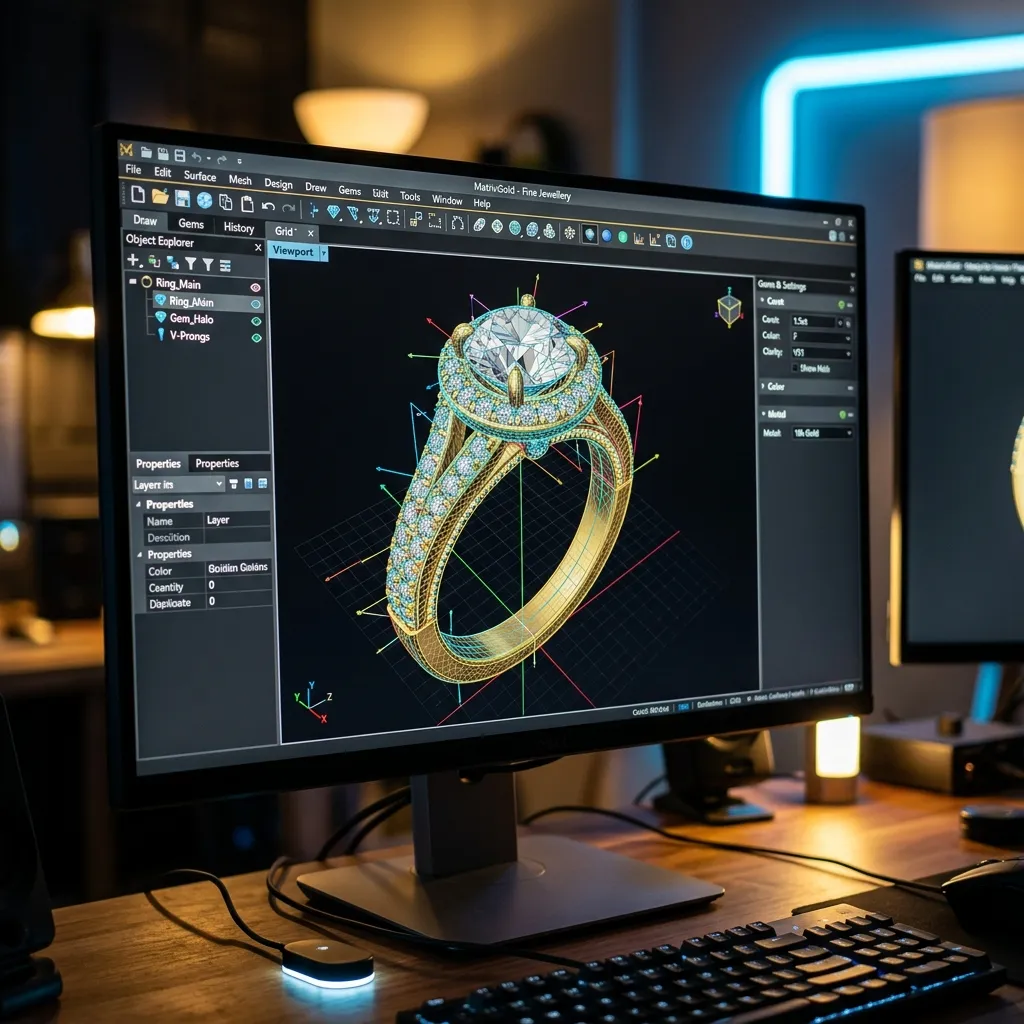 Jewellery CAD/CAM - 3D wireframe modeling